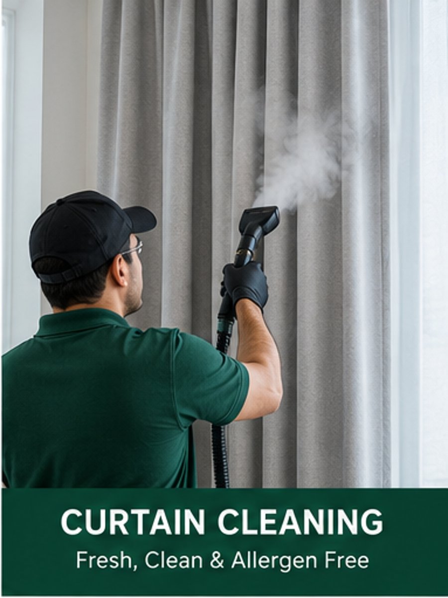 Curtain Cleaning example - Nayel Tech & Cleaning Services
